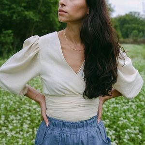 Wrap blouse by EMLEE XS